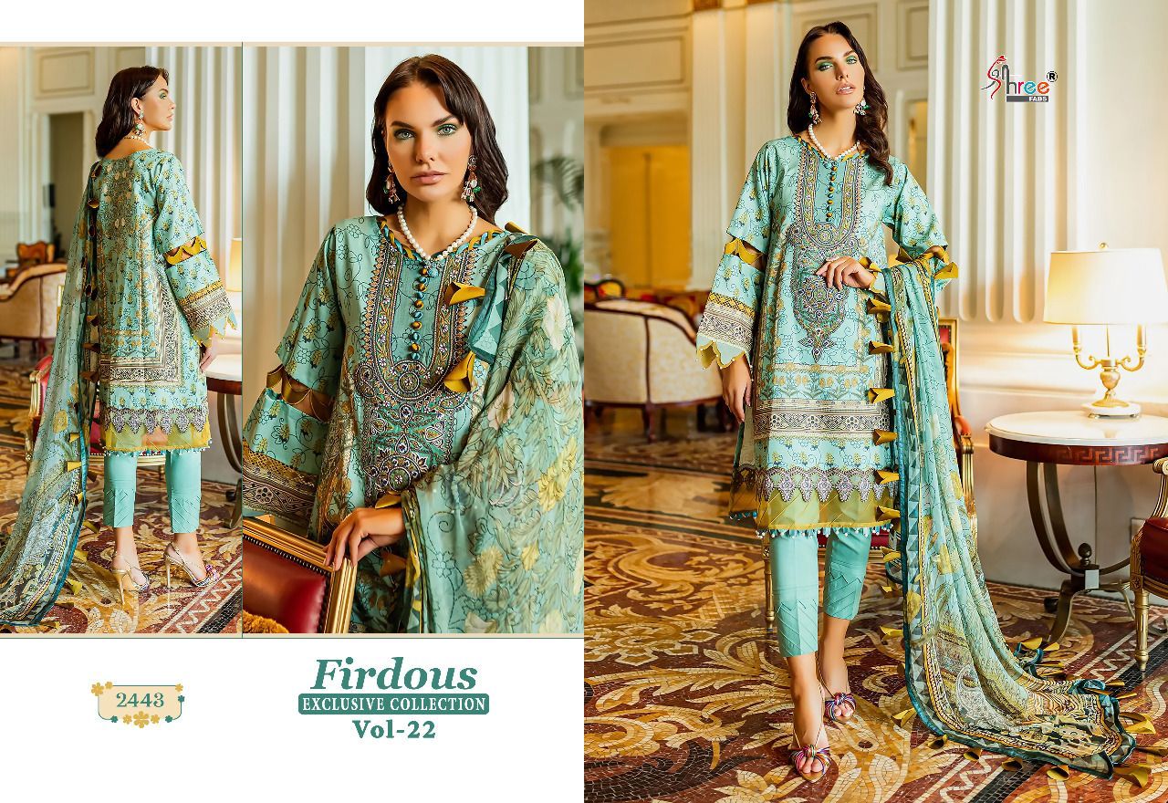 Firdous Exclusive Collection 22 Casual Wear Wholesale Cotton Pakistani Salwar Suits